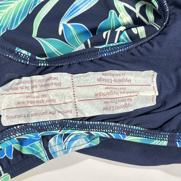 Lands' End‎ Swimsuit Womens 16 Long Blue Floral One Piece Tank Underwire Cups - Picture 13 of 16